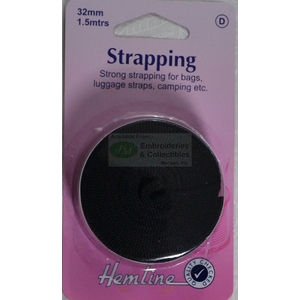 Hemline Strapping 32mm x 1.5m, Strong Strapping For Bags, Luggage Straps, Camping etc.