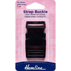 Hemline Strap Buckle Clip 25mm, 1&quot;, Quick Release Clip for Bags Luggage Camping