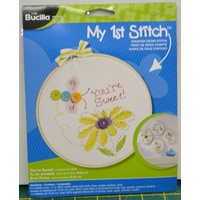Bucilla My 1st Stitch Cross Stitch Kit w/Hoop 6&quot; (15.25cm) &quot;You&#39;re Sweet&quot;