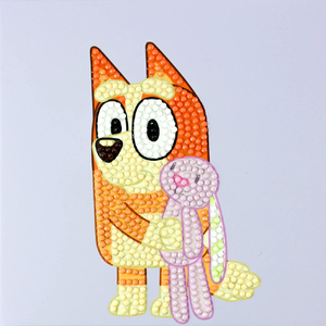 BLUEY Diamond Dotz BINGO &amp; FLOPPY, 5D Diamond Painting Box Kit