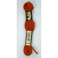 DMC Tapestry Wool #7360 DARK ORANGE SPICE Laine Colbert wool 8m Skein