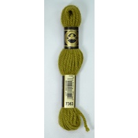 DMC Tapestry Wool #7363 GOLDEN OLIVE GREEN  Laine Colbert wool 8m Skein