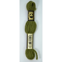 DMC Tapestry Wool #7377 DARK KHAKI GREEN (7393) Laine Colbert wool 8m Skein