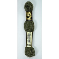 DMC Tapestry Wool #7396 DARK GREEN GREY Laine Colbert wool 8m Skein