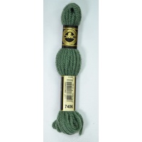 DMC Tapestry Wool #7406 DARK PISTACHIO GREEN Laine Colbert wool 8m Skein