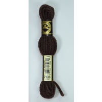 DMC Tapestry Wool #7533 VERY DARK MOCHA BROWN (7419) Laine Colbert wool 8m Skein