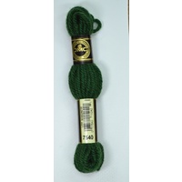 DMC Tapestry Wool #7540 VERY DARK FOREST GREEN Laine Colbert wool 8m Skein
