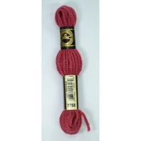 DMC Tapestry Wool #7758 DARK SALMON Laine Colbert wool 8m Skein