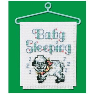BABY SLEEPING Mini Counted Cross Stitch Ornament Kit