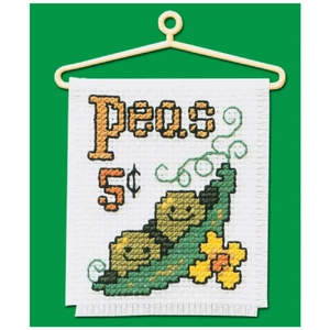 PEAS Mini Counted Cross Stitch Ornament Kit