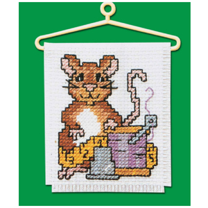 MOUSE Mini Counted Cross Stitch Ornament Kit