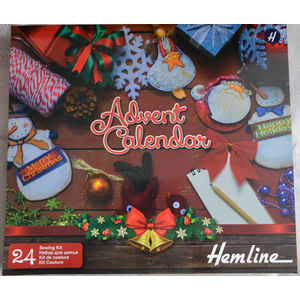 Hemline Advent Calendar, 24 Item Multi Piece Sewing Kit, Great Value