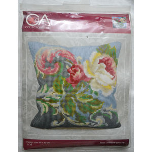 Collection D&#39; Art Rose Antique Gauche Chunky Cross Stitch Cushion Front Kit 40x40cm