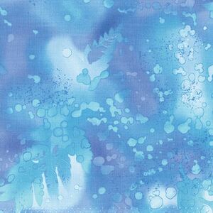 Fossil Fern Antigua Blue 1U, 112cm Wide Cotton Quilting Fabric