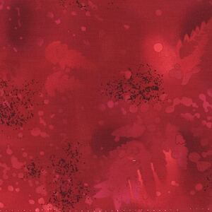 Fossil Fern True Red (49), 112cm Wide Cotton Quilting Fabric