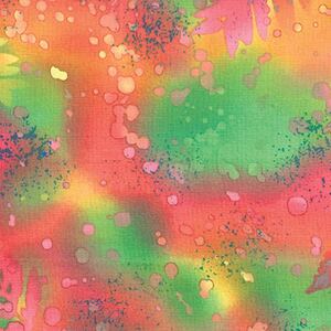 Fossil Fern Hawaiian Punch (65), 112cm Wide Cotton Quilting Fabric
