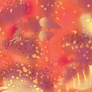 Fossil Fern Flaming Sunset (87), 112cm Wide Cotton Quilting Fabric