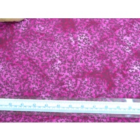 Cotton Fabric #5609.H, 110cm Wide Per Metre, HOT PINK / MAUVE Floral Sprigs