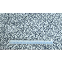 Cotton Fabric #5609.WN, 110cm Wide Per Metre, WHITE / NAVY Print