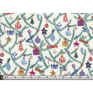 Liberty Seasons Greetings Tree Of Delight, 110cm Wide Cotton Fabric 5660X