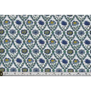 Liberty Fabrics Summer House, 5670W Kew Trellis White/Blue 110cm Wide Per Metre