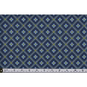 Liberty Summer House Manor Tile Blue 112cm Wide Cotton Fabric 5671X