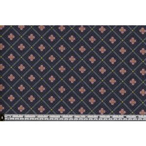 Liberty Summer House Manor Tile Navy 112cm Wide Cotton Fabric 5671Z