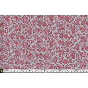 Liberty Summer House Hampton Vines Red 112cm Wide Cotton Fabric 5672Y