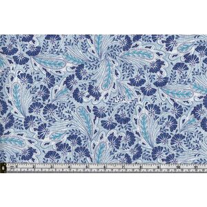 Liberty Fabrics Summer House, 5673X Feather Dance Blue 110cm Wide Per 50cm