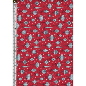 Liberty A Festive Collection DECK THE HALLS Red 112cm Wide Cotton Fabric 5753B