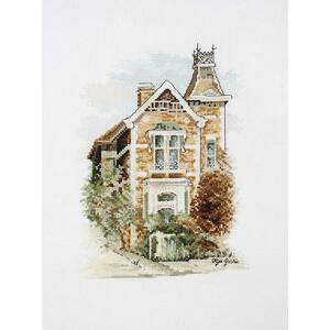 Olga Gostin Victorian Mansion Cross Stitch Kit 17 x 23cm 16ct Aida, 577103