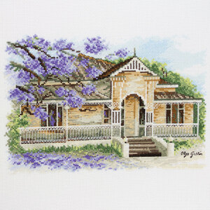 Olga Gostin Old Timber House Cross Stitch Kit 22 x 15cm 16ct Aida, 577106