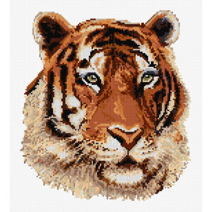 DMC TIGER Cross Stitch Kit 25 x 25cm 14ct Aida, 577107