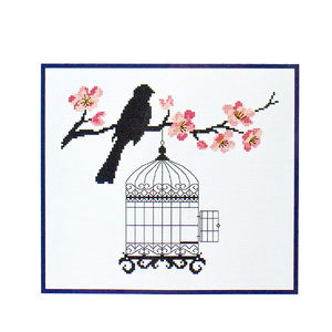 DMC BIRDS &amp; BLOSSOMS Counted Cross Stitch Kit, 24cm x 24cm, 577109