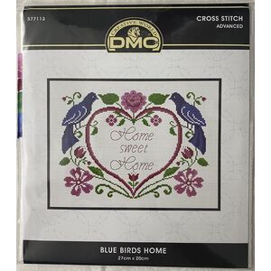 DMC Blue Birds Home Cross Stitch Kit 27 x 20cm 14ct Aida, 577113