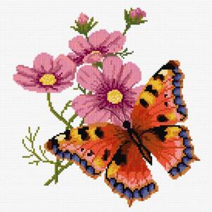 DMC BUTTERFLY Cross Stitch Kit 25 x 25cm 14ct Aida, 577114