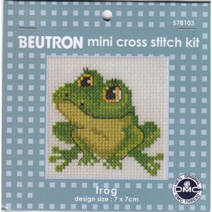 Beutron FROG Mini Cross Stitch Kit, 7 x 7cm, 578103