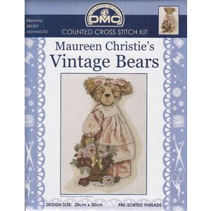 DMC Vintage Bears Billyanna Cross Stitch Kit, 20 x 30cm, 16ct Aida #581207