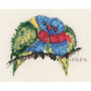 DMC RAINBOW LORIKEET, Australian Collection Cross Stitch Kit 9 x 7cm 18ct Aida, 582110