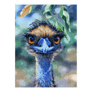 BIRDS EYE VIEW EMU Natalie Jane Parker Counted Cross Stitch Kit 30cm x 40cm