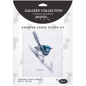 SUPERB FAIRY-WREN Natalie Jane Parker Counted Cross Stitch Kit 21.2cm x 29.4cm