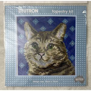 Beutron Tapestry Kit, TUBBY 15cm x 15cm, Printed Canvas, Stranded Cotton Yarn
