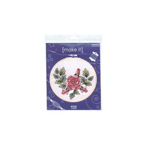 Make It ROSE Traced Linen Cross Stitch Kit - 585244-ROSE