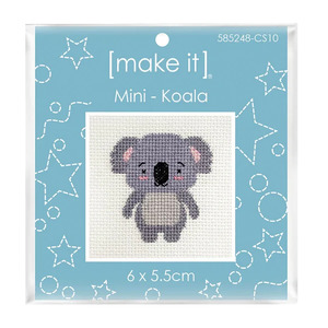 Make It KOALA Mini Cross Stitch Kit, 6cm x 5.5cm, 585248-CS10