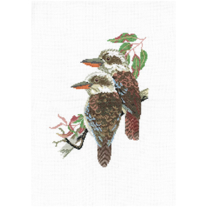 DMC Kookaburras In Old Gum Tree Cross Stitch Kit by Helene Wild, 21 x 28.5cm