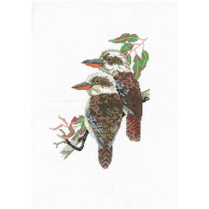 DMC Kookaburras In Old Gum Tree Cross Stitch Kit by Helene Wild, 21 x 28.5cm
