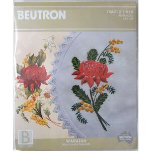 Beutron Waratah 30cm Round Traycloth Dioly Embroidery Kit #587108