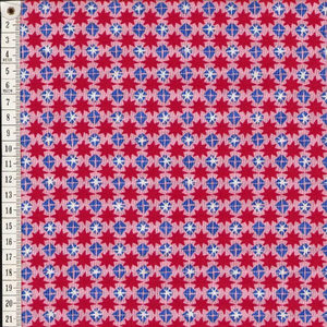 Liberty Merry &amp; Bright STARLIGHT SPARKLE RED 110cm Wide Cotton Fabric 5934B Per 25cm