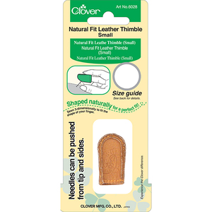 Clover Natural Fit Leather Thimble SMALL #6028