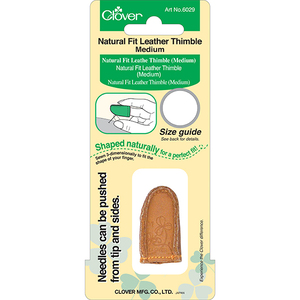 Clover Natural Fit Leather Thimble MEDIUM #6029